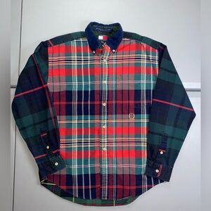 Tommy Hilfiger Boys Plaid Button Down Long Sleeve Shirt